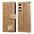 For Samsung Galaxy A54 5G Glitter Powder Love Leather Phone Case(Gold)