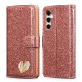 For Samsung Galaxy A34 5G Glitter Powder Love Leather Phone Case(Pink)