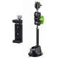 Single Suction Cup Pea Clamp Arm Holder 33cm with Metal Phone Clamp