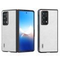 For Honor Magic Vs2 ABEEL Dual Color Lichi Texture PU Phone Case(White)