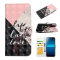 For Sony Xperia L4 Oil Embossed 3D Drawing Leather Phone Case(Stitching Marble)