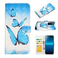 For Sony Xperia L4 Oil Embossed 3D Drawing Leather Phone Case(3 Butterflies)