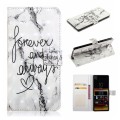 For Sony Xperia 10 Oil Embossed 3D Drawing Leather Phone Case(Words Marble)