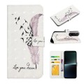 For Sony Xperia 1 V Oil Embossed 3D Drawing Leather Phone Case(Feather)
