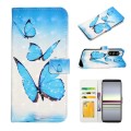For Sony Xperia 5 Oil Embossed 3D Drawing Leather Phone Case(3 Butterflies)