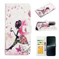 For Sony Xperia 10 V Oil Embossed 3D Drawing Leather Phone Case(Flower Fairy)