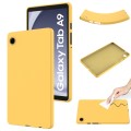 For Samsung Galaxy Tab A9 Pure Color Liquid Silicone Shockproof Tablet Case(Yellow)