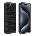 For iPhone 15 Pro Max R-JUST RJ58 Aromatherapy Metal Cooling Phone Case(Black)