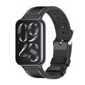 For Xiaomi Mi Band 8 Pro Mijobs TPU Leather Watch Band(Black)
