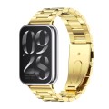 For Xiaomi Mi Band 8 Pro Mijobs Three-Bead Stainless Steel Watch Band(Gold)