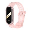 For Xiaomi Mi Band 8 MIJOBS GS Unibody Clear Color Sports Watch Band(Pink)