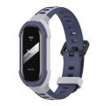 For Xiaomi Mi Band 8 MIJOBS Unibody Two Color Silicone Watch Band(Grey Midnight Blue)