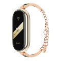 For Xiaomi Mi Band 8 Mijobs Ruyi Beauty Bracelet Watch Band(Rose Gold Green)
