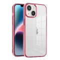 For iPhone 14 Plus Ice Color Clear Acrylic Hybrid TPU Phone Case(Transparent Pink)