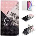 For Huawei P20 lite Oil Embossed 3D Drawing Leather Phone Case(Stitching Marble)