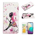For Huawei P20 lite Oil Embossed 3D Drawing Leather Phone Case(Flower Fairy)
