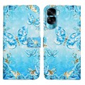 For Honor 90 Lite Oil Embossed 3D Drawing Leather Phone Case(Blue Butterflies)