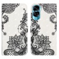 For Honor 90 Lite Oil Embossed 3D Drawing Leather Phone Case(Lace Flower)