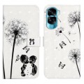 For Honor 90 Lite Oil Embossed 3D Drawing Leather Phone Case(Couple Dandelion)