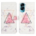 For Honor 90 Lite Oil Embossed 3D Drawing Leather Phone Case(Triangular Marble)