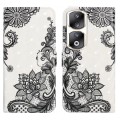 For Honor 90 Pro Oil Embossed 3D Drawing Leather Phone Case(Lace Flower)