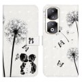 For Honor 90 Pro Oil Embossed 3D Drawing Leather Phone Case(Couple Dandelion)