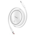 Baseus Free2Draw Mini Retractable Charging Cable 1m Type-C to Type-C 100W(White)