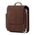 Skin Feel Leather Texture Waist Hanging Phone Case(Coffee)