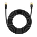 Baseus PCWL-A108 High Speed CAT8 40Gigabit Ethernet Round Cable, Length:3m(Black)