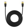 Baseus PCWL-A105 High Speed CAT7 10Gigabit Ethernet Slender Cable, Length:5m(Black)