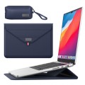 For 15.4/15.6/16.1 inch Envelope Holder Laptop Sleeve Bag with Accessories Bag(Dark Blue)