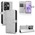 For Infinix Zero 30 4G Honeycomb Dot Texture Leather Phone Case(Silver)