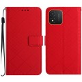 For Honor X5 4G Rhombic Grid Texture Leather Phone Case(Red)