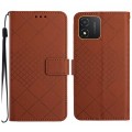 For Honor X5 4G Rhombic Grid Texture Leather Phone Case(Brown)