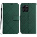 For Honor X8b Rhombic Grid Texture Leather Phone Case(Green)