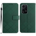 For Honor 200 Lite Rhombic Grid Texture Leather Phone Case(Green)