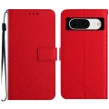 For Google Pixel 8 Rhombic Grid Texture Leather Phone Case(Red)