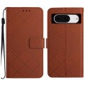 For Google Pixel 8 Rhombic Grid Texture Leather Phone Case(Brown)
