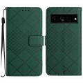 For Google Pixel 7 Pro Rhombic Grid Texture Leather Phone Case(Green)