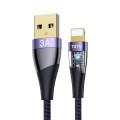TOTU BT-018 Ming Series 3A USB to 8 Pin Fast Charging Data Cable, Length:1.5m(Purple)