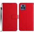 For T-Mobile Revvl 6 5G / T Phone 5G Rhombic Grid Texture Leather Phone Case(Red)