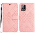 For T-Mobile Revvl 6 Pro 5G / T Phone Pro 5G Rhombic Grid Texture Leather Phone Case(Pink)