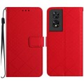 For TCL 50 SE/40 NxtPaper 4G Rhombic Grid Texture Leather Phone Case(Red)