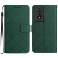 For TCL 50 SE/40 NxtPaper 4G Rhombic Grid Texture Leather Phone Case(Green)