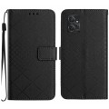 For Motorola Moto G Power 2023 Rhombic Grid Texture Leather Phone Case(Black)
