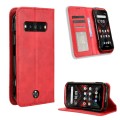 For Kyocera Torque G06 KYG03 Magnetic Buckle Retro Texture Leather Phone Case(Red)