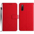 For Sony Xperia 10 V Rhombic Grid Texture Leather Phone Case(Red)