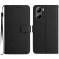 For ZTE Libero 5G IV Rhombic Grid Texture Leather Phone Case(Black)