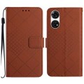 For ZTE Anshin Family A303ZT Rhombic Grid Texture Leather Phone Case(Brown)