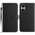 For ZTE Anshin Family A303ZT Rhombic Grid Texture Leather Phone Case(Black)